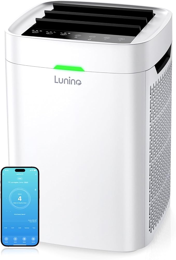 K1 Air Purifiers for Home Large Room Up to 2600 Ft², Double-Sided HEPA Air Purifier with Washable Pre-filter, Fan Mode, Smart WiFi, PM 2.5 Air Quality Monitor, for Pets Hair, Dust, Pollen, Smoke